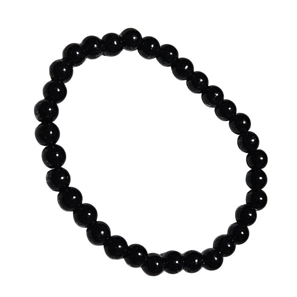 Boho Black Beaded Stretch Bracelet Classic Timeless Fashion Jewelry Women - Picture 1 of 3